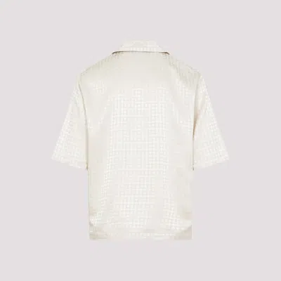 Amiri Embroidered Satin Shirt With Chest Pockets