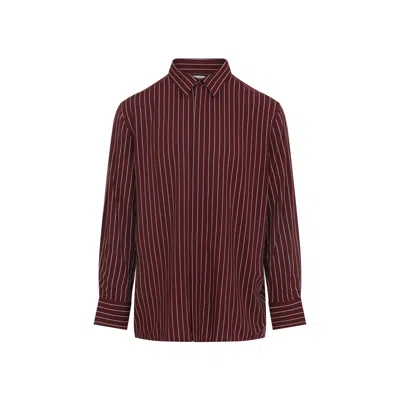 Saint Laurent Bordeaux Clothing Shirts In Red
