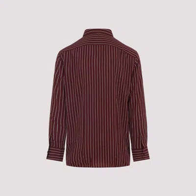 Saint Laurent Bordeaux Clothing Shirts In Red