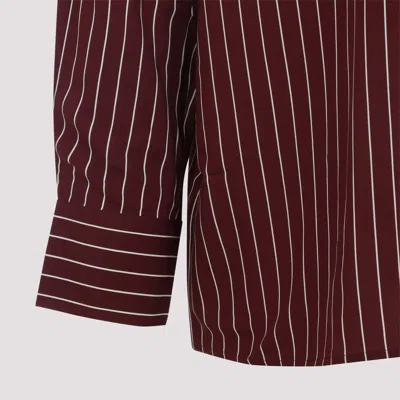 Saint Laurent Bordeaux Clothing Shirts In Red