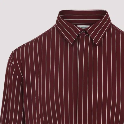Saint Laurent Bordeaux Clothing Shirts In Red