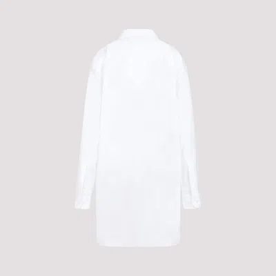 Maison Margiela Long-sleeve Plain Organic Cotton Shirt In White