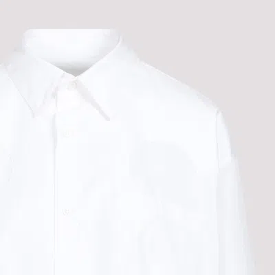 Maison Margiela Long-sleeve Plain Organic Cotton Shirt In White