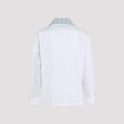 Maison Margiela Patchwork Pinstripe Shirt Man White