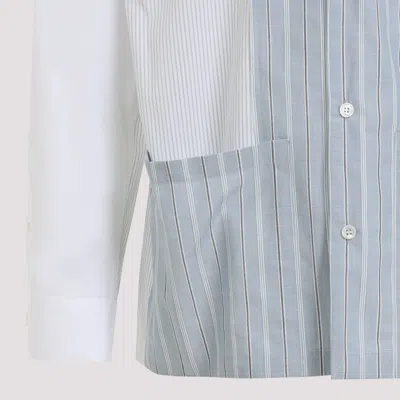 Maison Margiela Patchwork Pinstripe Shirt Man White