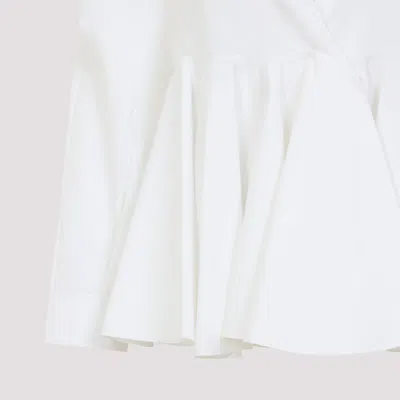 Alaïa Flare Cotton Shirt Pleated Hem