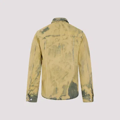 Dries Van Noten Mens Lime Washed Flap-pocket Denim Jacket