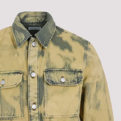 Dries Van Noten Mens Lime Washed Flap-pocket Denim Jacket
