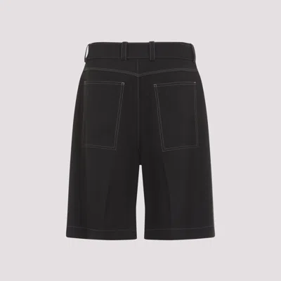 Jil Sander Belted Bermuda Shorts In Black