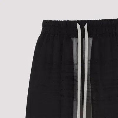 Rick Owens Asymmetric Hem Silk Shorts