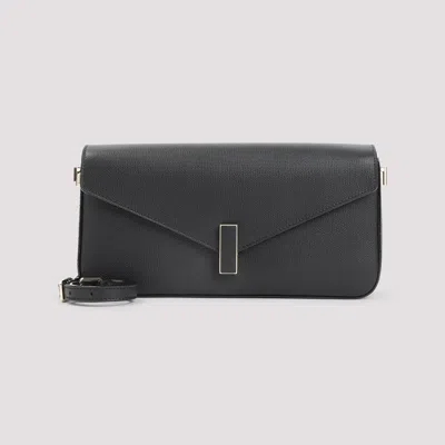 Valextra Structured Black Calf Leather Shoulder Bag