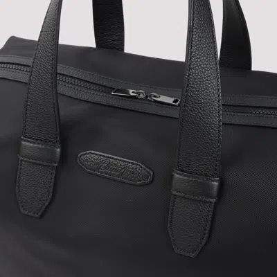 Brioni Structured Black Shoulder Bag With Durable Materials