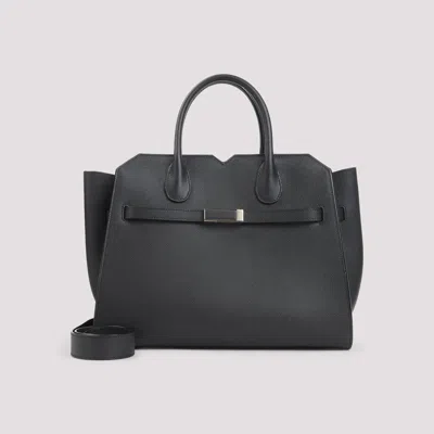 Valextra Structured Calf Leather Shoulder Bag