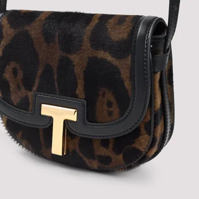 Tom Ford Wallis Leather-trimmed Leopard-print Calf Hair Shoulder Bag In Animal Print