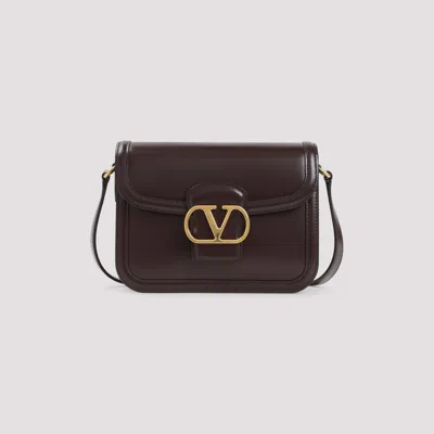 Valentino 9 To 5 Flap Leather Saddle Shoulder Bag In Brown