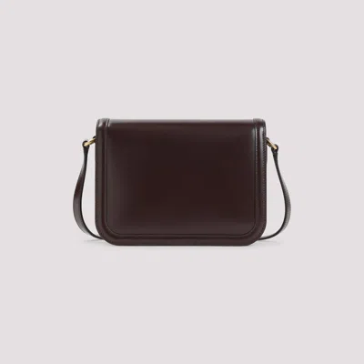 Valentino 9 To 5 Flap Leather Saddle Shoulder Bag In Brown