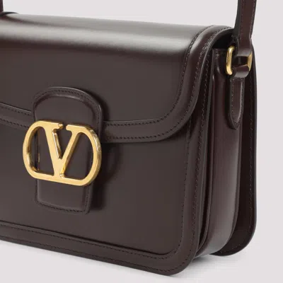 Valentino 9 To 5 Flap Leather Saddle Shoulder Bag In Brown