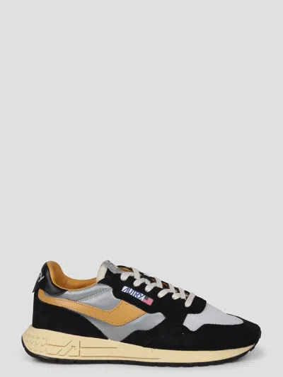 Autry Low Sneaker With Contrast Stitching And Mesh Panels