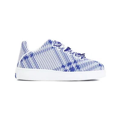 Burberry Dynamic Blue And White Patterned Sneakers