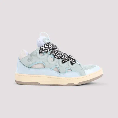 Lanvin Suede Leather Curb Sneakers Men