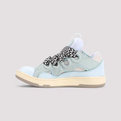 Lanvin Suede Leather Curb Sneakers Men