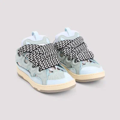 Lanvin Suede Leather Curb Sneakers Men