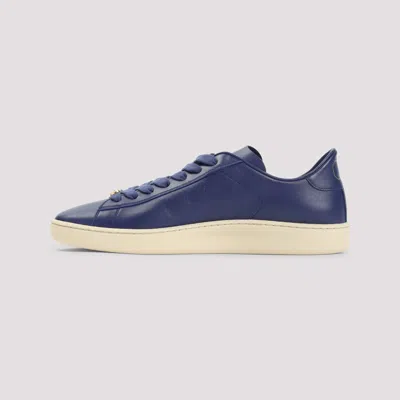 Valentino Royco Leather Sneakers With Rubber Sole In Multi