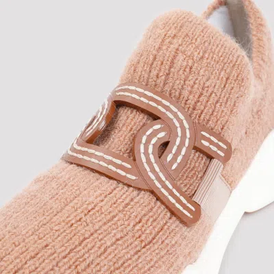 Tod's Womens Tan Sport Run 54c Calzino Logo-embellished Mesh Low-top Trainers
