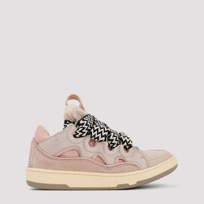 Lanvin Curb Sneakers With Padded Tongue And Rubber Sole In Pink
