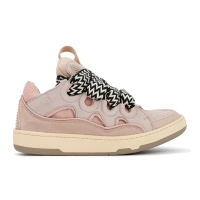 Lanvin Curb Sneakers With Padded Tongue And Rubber Sole In Pink