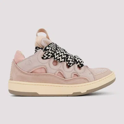 Lanvin Curb Sneakers With Padded Tongue And Rubber Sole In Pink