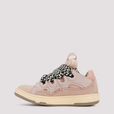 Lanvin Curb Sneakers With Padded Tongue And Rubber Sole In Pink