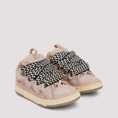 Lanvin Curb Sneakers With Padded Tongue And Rubber Sole In Pink
