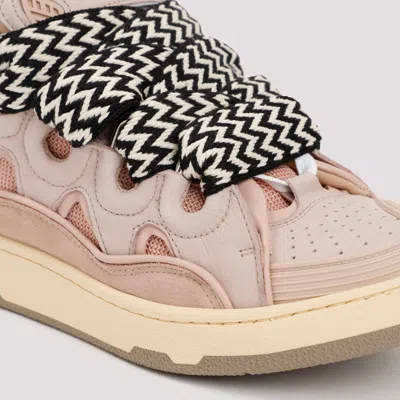 Lanvin Curb Sneakers With Padded Tongue And Rubber Sole In Pink