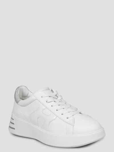 Hogan Leather Sneakers With Glittered Patch
