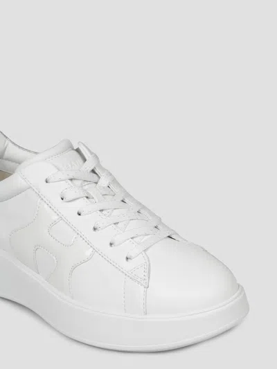 Hogan Leather Sneakers With Glittered Patch