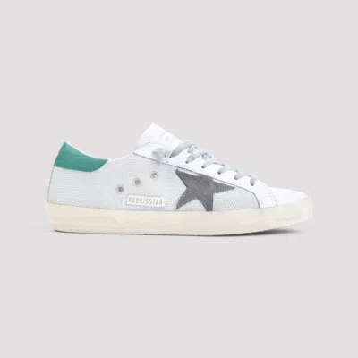Golden Goose Superstar White Low-top Sneaker With Star Patch On The Side And Lettering Logo In Leather Man