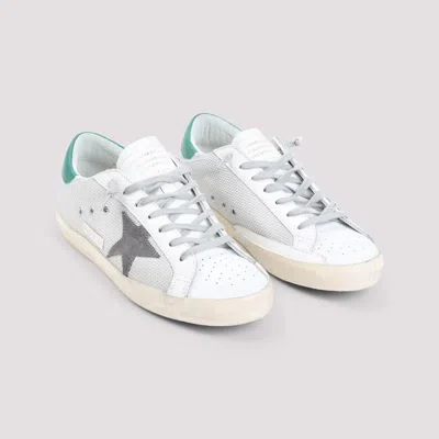 Golden Goose Superstar White Low-top Sneaker With Star Patch On The Side And Lettering Logo In Leather Man