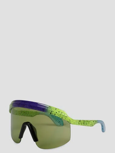 Gucci Mask Frame Sunglasses Sunglasses Green In Green
