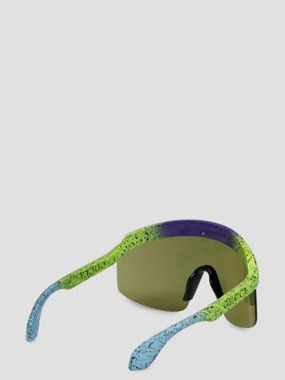 Gucci Mask Frame Sunglasses Sunglasses Green In Green