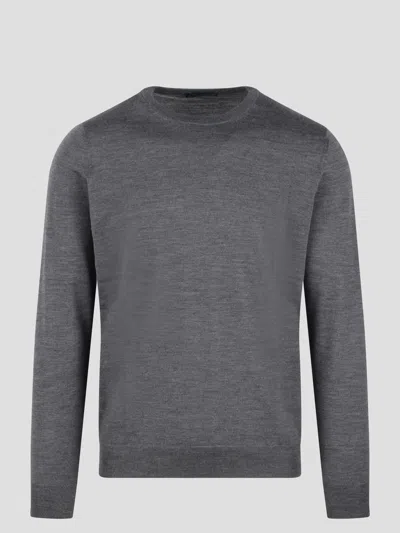 Drumohr Round Neck Sweater Sweater Grey In Gray