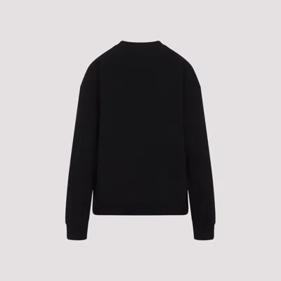 Jil Sander Oversized Crewneck Sweatshirt With Front Logo In Black