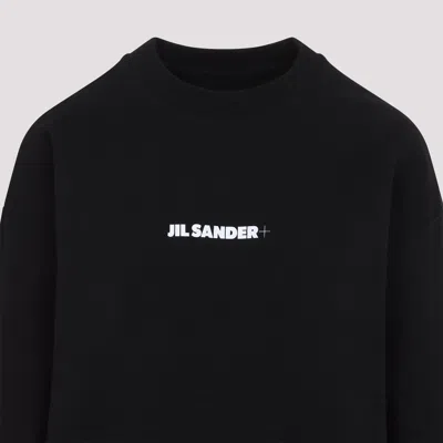 Jil Sander Oversized Crewneck Sweatshirt With Front Logo In Black