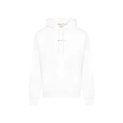 Marni Blue Hoodie With Logo On Chest For Men