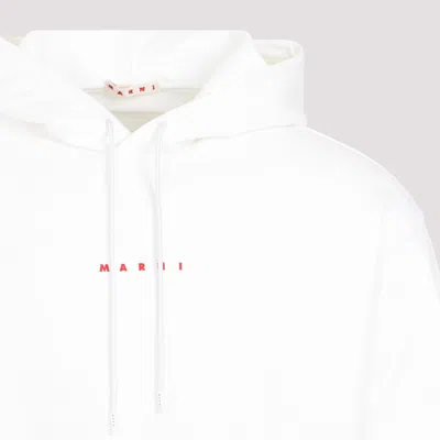 Marni Blue Hoodie With Logo On Chest For Men