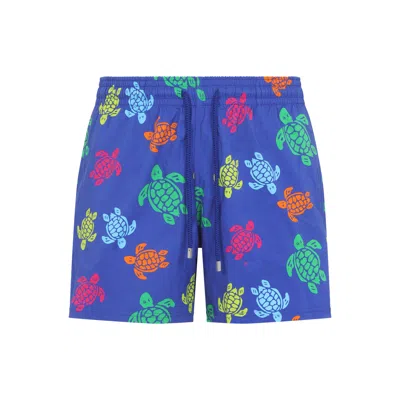 Vilebrequin Tortoise Print Swim Shorts In Black