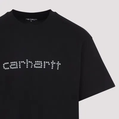 Carhartt Wip Short Sleeves Rivet Script T-shirt In Black
