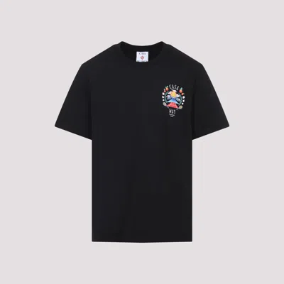 Casablanca Casa Way Mountain Printed Organic Cotton-jersey T-shirt In Black