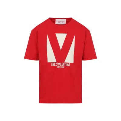 Valentino Crewneck Graphic Print T-shirt Logo
