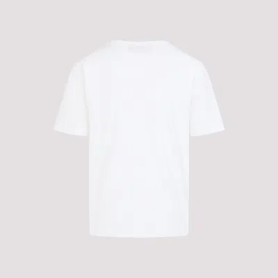 Valentino Mens Avorio Logo-print Crew-neck Cotton-jersey T-shirt In White